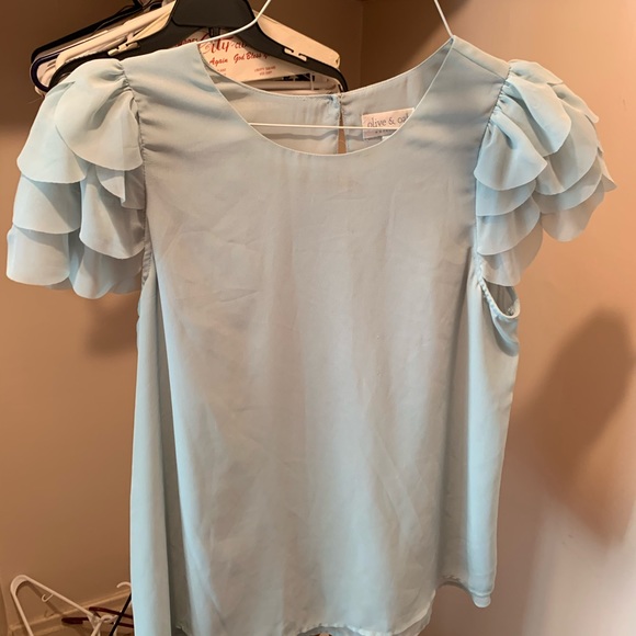 Olive & Oak Tops - Pastel mint/sea foam green sleeveless top NWOT